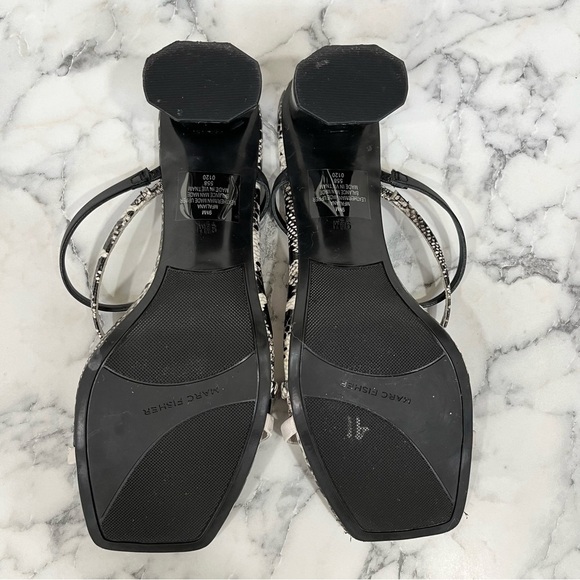 Marc Fisher Snakeskin ‘Aliana’ Sandals Block Heel Bloggers Favorite Size 9.5 - Picture 14 of 16